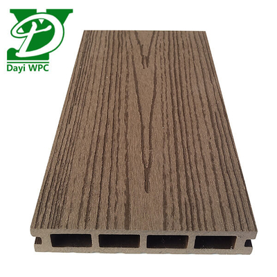 Decking de WPC compuesto impermeable comercial con diseño hueco