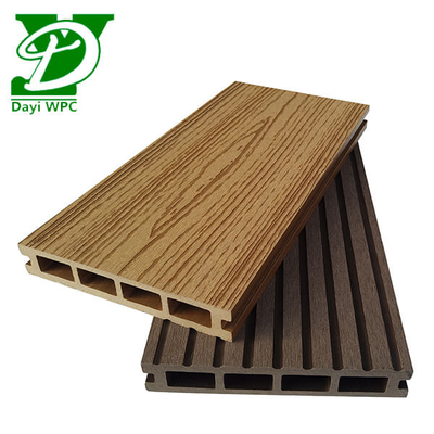 Decking de WPC compuesto impermeable comercial con diseño hueco