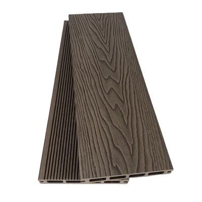 Decking compuesto de núcleo hueco de primera calidad Decking compuesto de madera en relieve