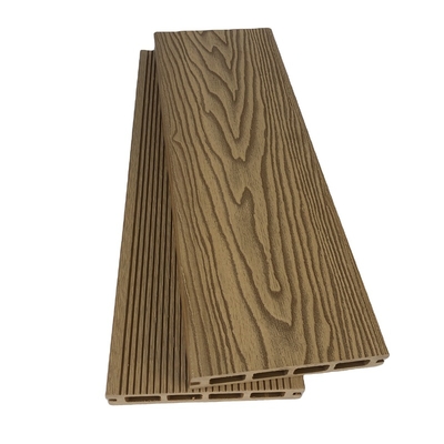 Decking compuesto de núcleo hueco de primera calidad Decking compuesto de madera en relieve