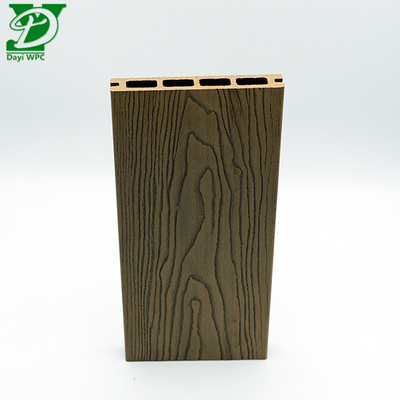 Decking exterior de WPC con ranuras, resistente al agua, anticorrosivo y fácil de usar