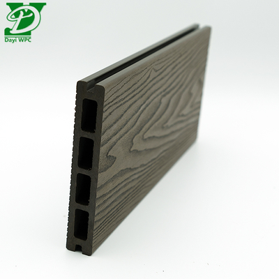 Decking de WPC de núcleo hueco en relieve en 3D